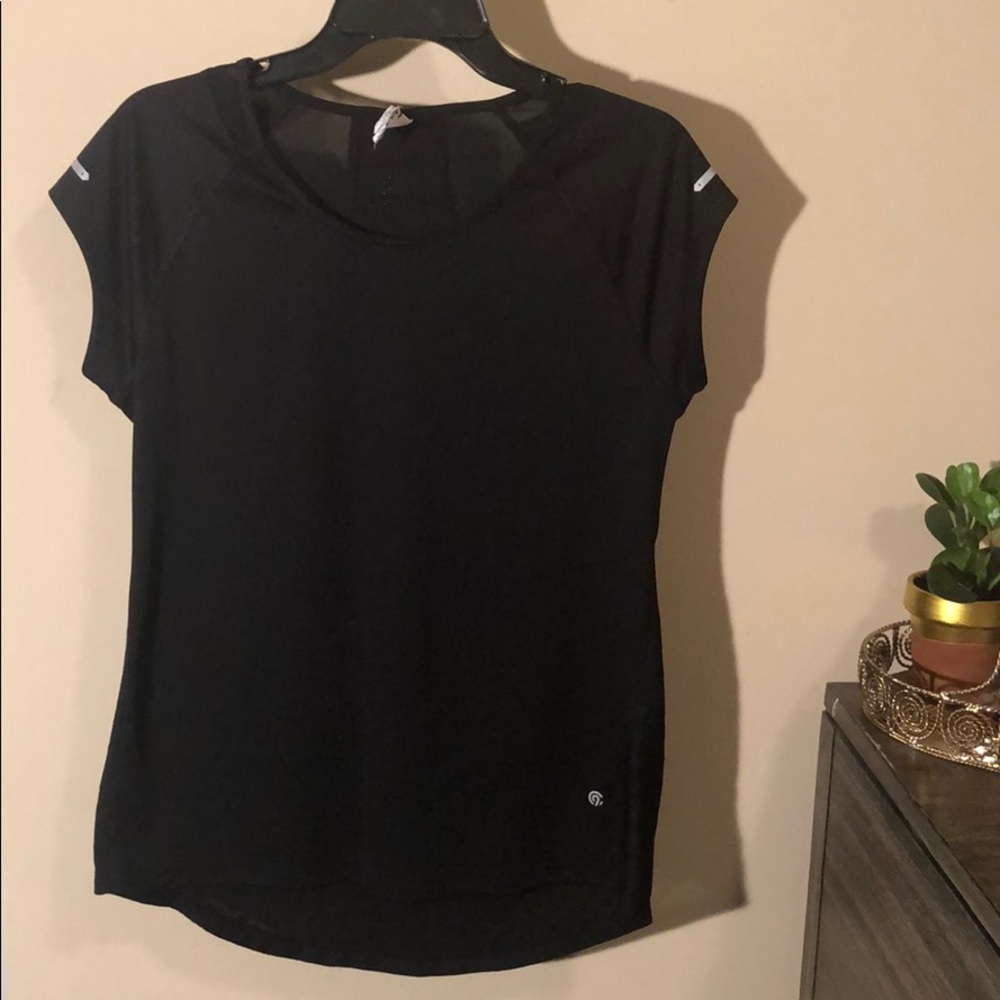 Champion short sleeved black athletic shirt